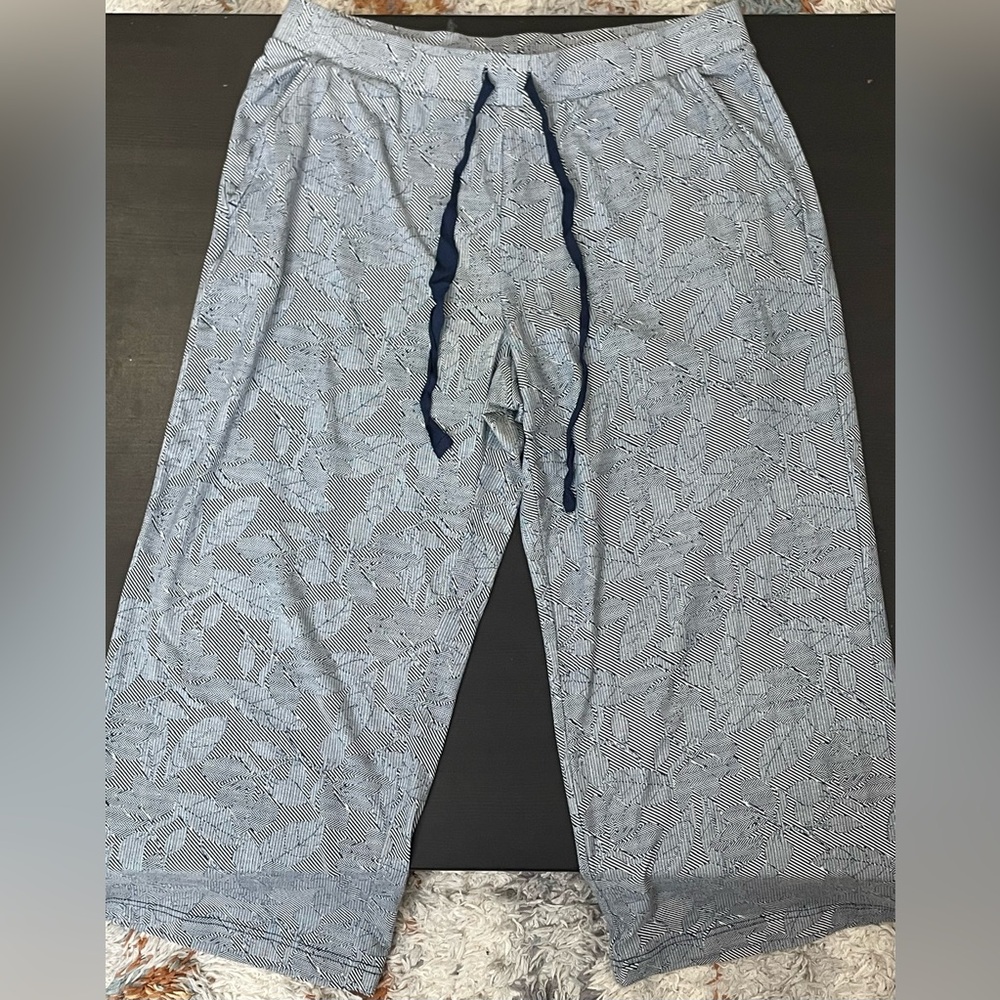 Lands End Wide Leg Drawstring Crop Pants *Good Cond* Size 10-12